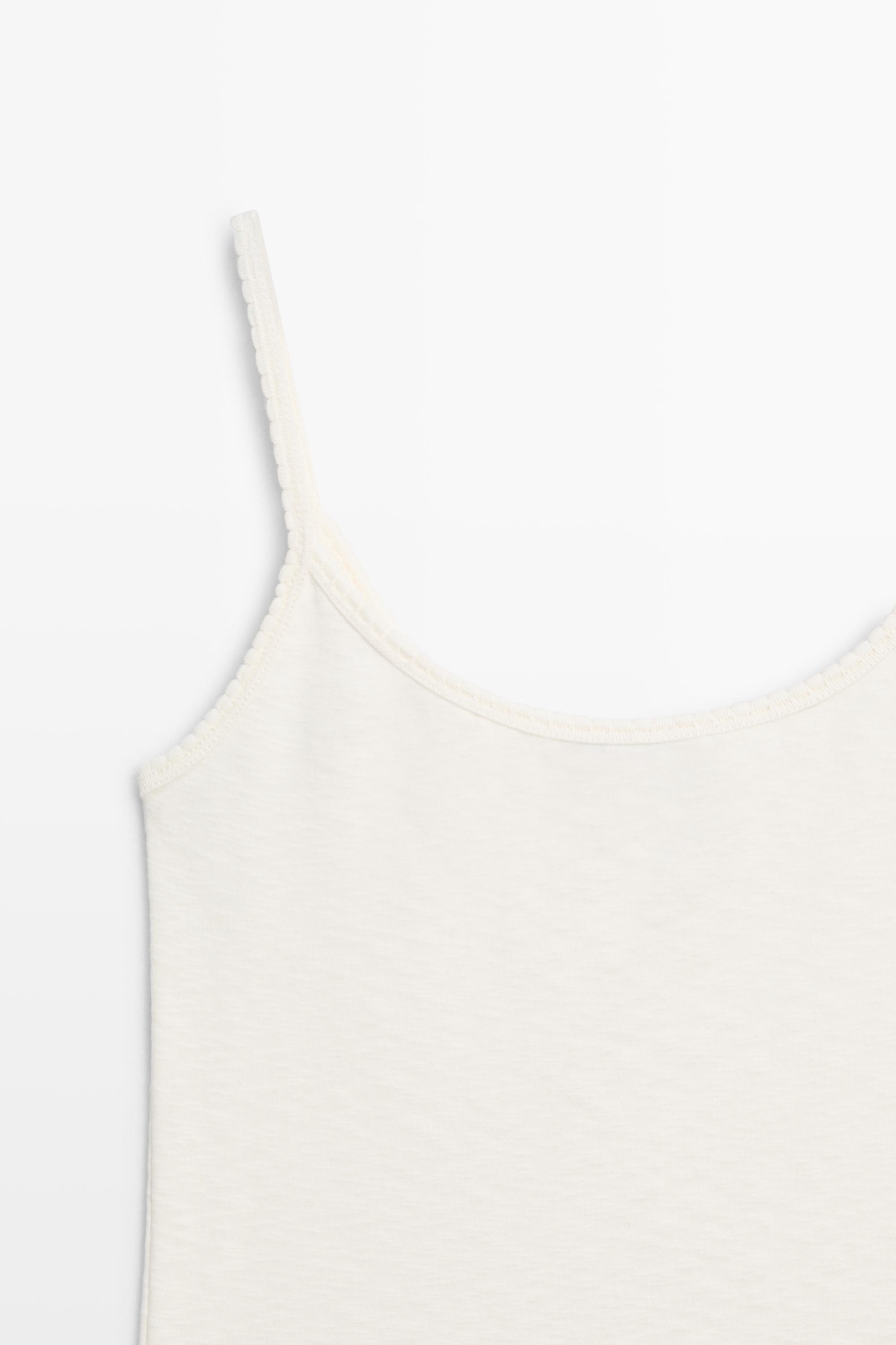 Cotton blend strappy top